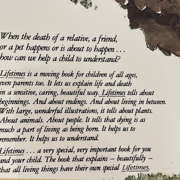 “Lifetimes, the beautiful way to explain death to children” - Picture 5 of 5